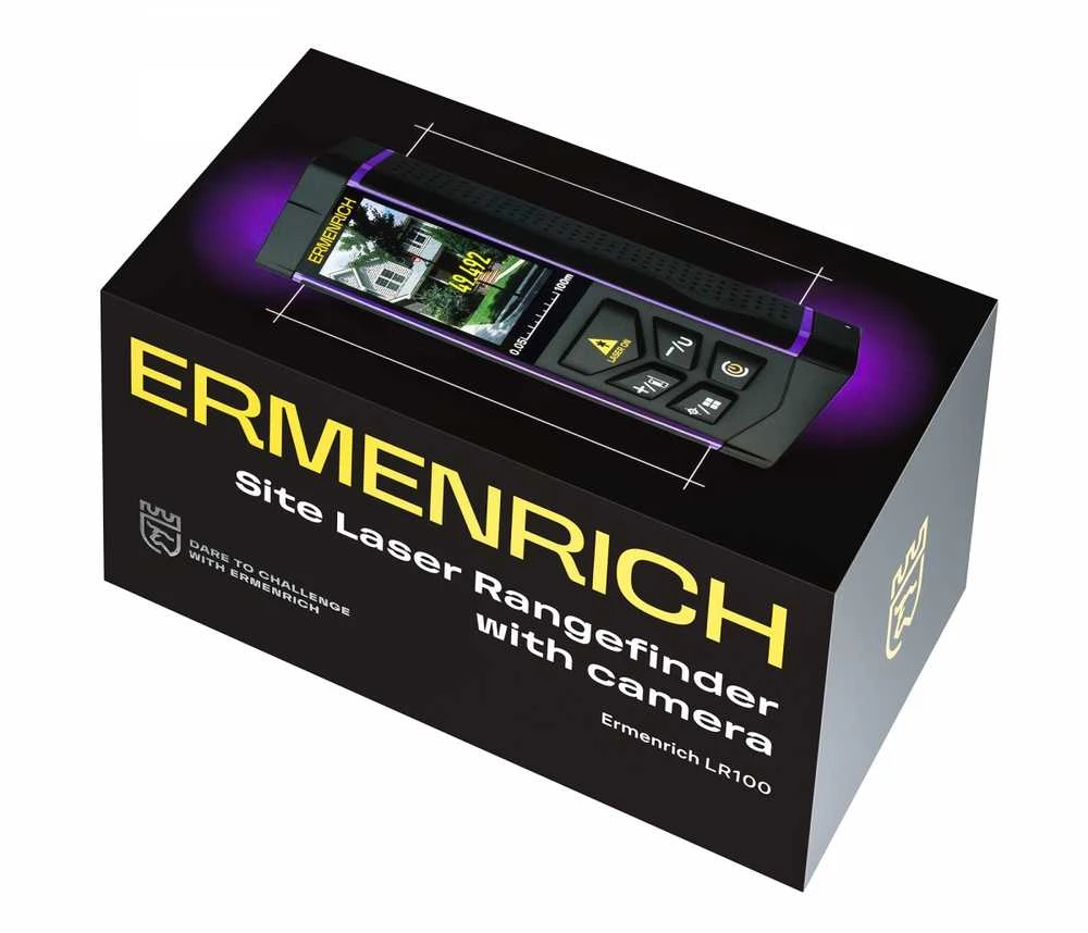 Ermenrich PRO LR100 lazerinis matuoklis, su kamera