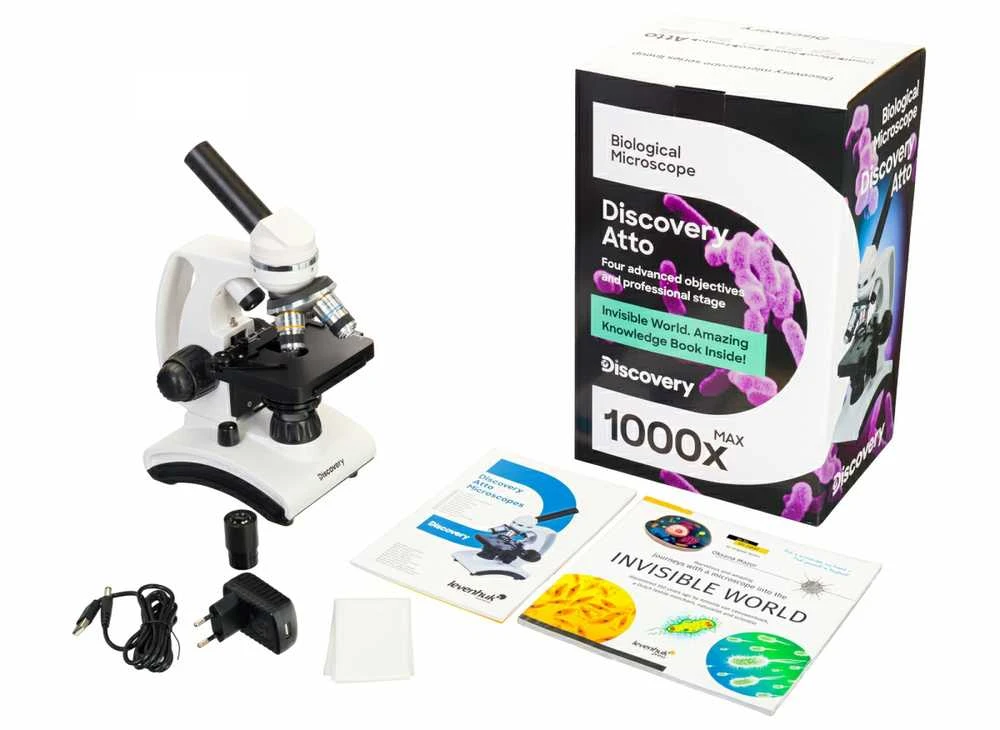 Discovery Atto Polar mikroskopas su knyga