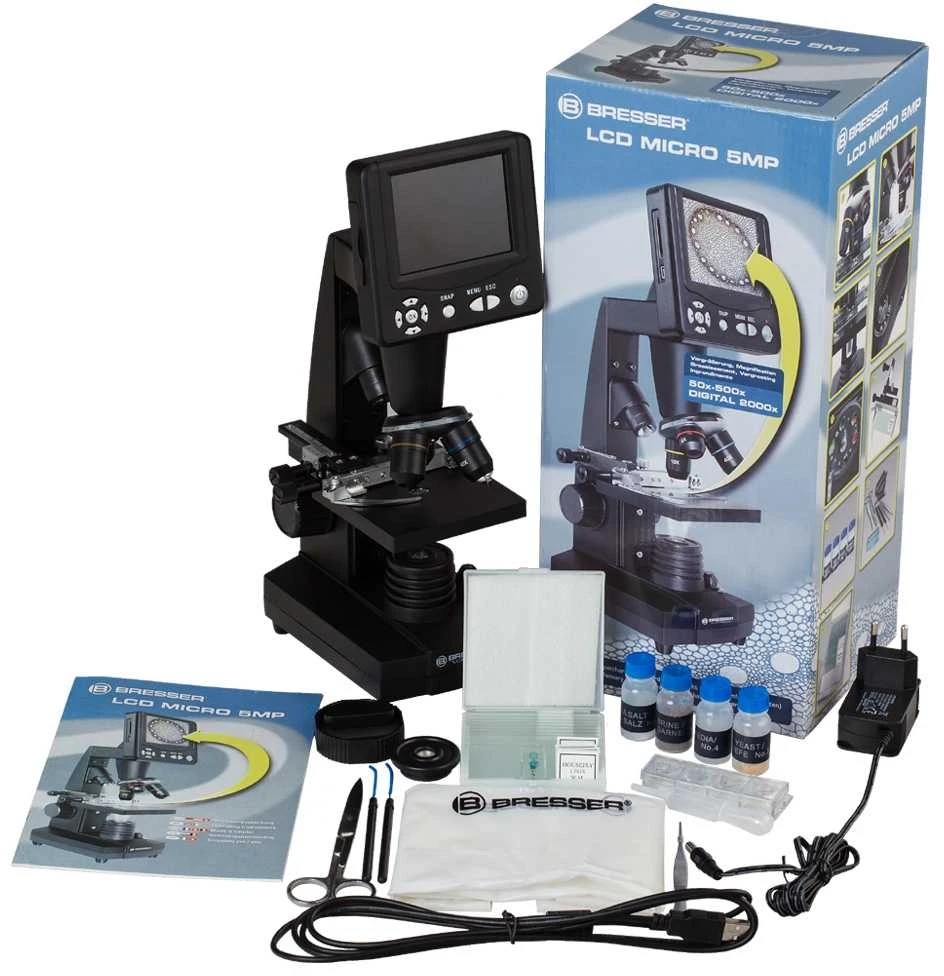 Mikroskopas Bresser 50x-2000x LCD Microscope 8,9cm (3,5 )
