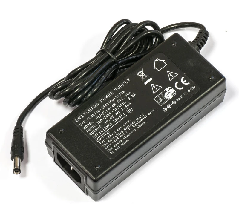 MikroTik 48V 1.46A maitinimo blokas su kabeliu