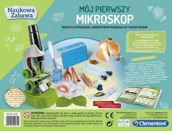 Moksliniai linksmybės, mano pirmasis mikroskopas - Clementoni