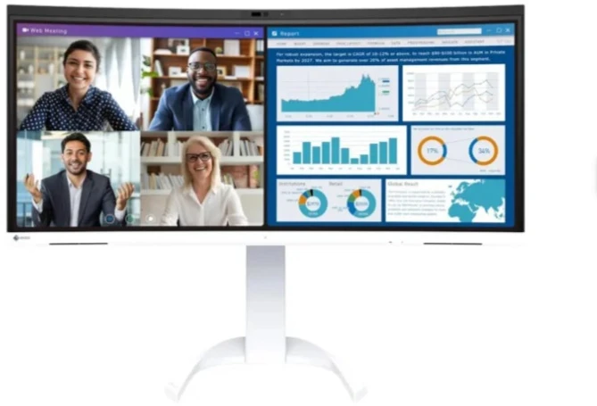 Monitorius EIZO EV3450X 34.1" IPS 16:9 2440X1440 CURVED USB-C/94W RJ45 CAM (Baltas)