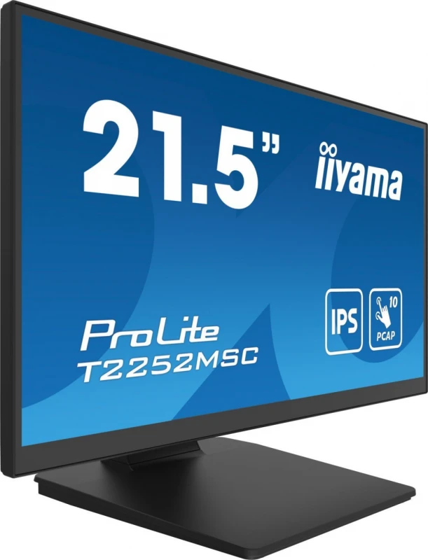 Iiyama 21,5 colių PCAP 10pt jutiklinio ekrano monitorius su IPS skydelio technologija, nuo krašto iki krašto stiklo ir pirštų atspaudų apsaugančia danga