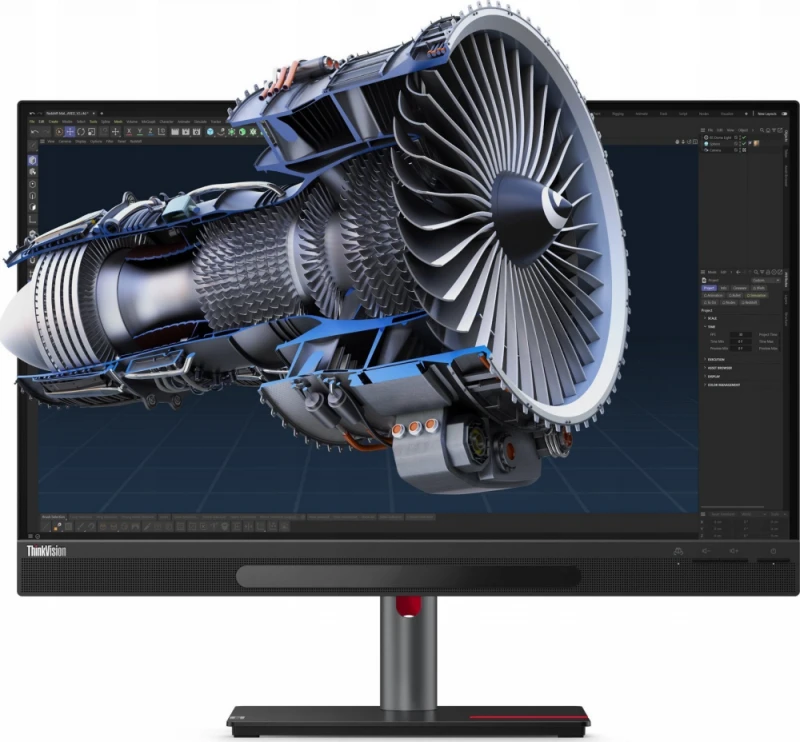 Monitorius LENOVO 27 colių UHD (3840X2160) / 3D / IPS ekranas / apsauga nuo akinimo 16:9 / HDMI / USB-C (100 W) / DP / RJ45 / 3 metų garantija