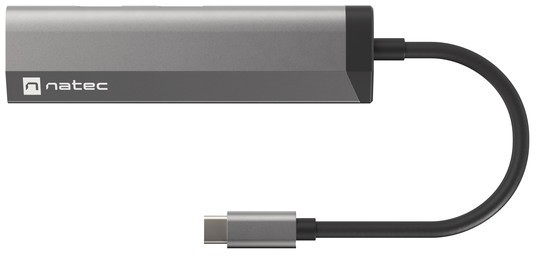 NATEC daugiaportinis „Fowler Slim“ USB-C šakotuvas, USB 3.0 x2, HDMI, 4K, USB-C PD