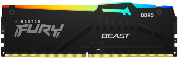 RAM „Kingston KF552C40BBAK4-128“ 128 GB 5200 MT/s DDR5 CL40 DIMM (4 vnt. rinkinys) „FURY Beast RGB XMP“ | „Kingston“