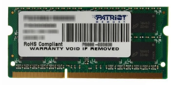 Nešiojamo kompiuterio atmintis RAM Modulis - Patriot 4GB Pc3-12800, auksinis