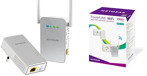 Netgear Powerline (2 vnt. komplektas) PLW1000-100PES 10/100/1000 Mbit/s, Ethernet LAN (RJ-45) jungtys 1, 802.11ac, 2.4GHz/5GHz, 1000 Mbit/s