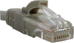 NETRACK BZPAT25U5E pataisomasis kabelis RJ45 beknis Cat 5e UTP 25m pilkas