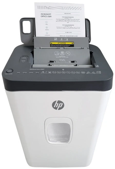 Hewlett Packard (HP) HP ONESHRED Auto 200CC baltas-pilkas smulkintuvas