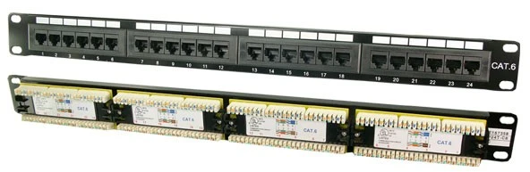 LOGILINK NP0004 LOGILINK - Patch panel UTP CAT6 24-jungtys juodas