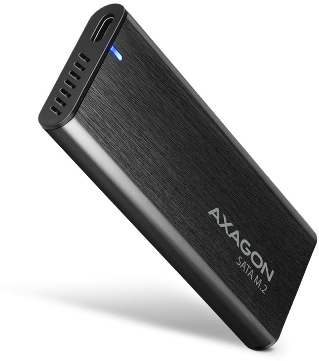 Kietasis diskas AXAGON išorinė USB-C 3.2 Gen 2 metalinė dėžutė M.2 SATA SSD diskams | EEM2-SBC