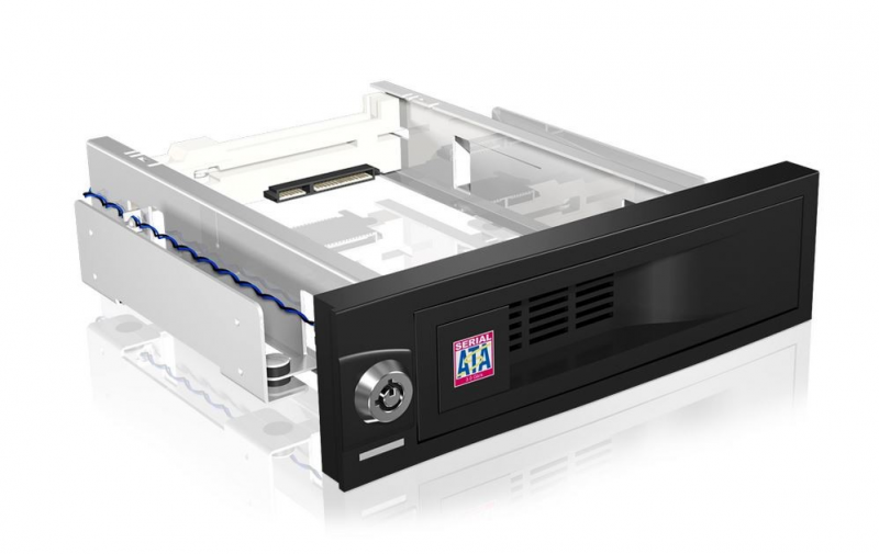 ICYBOX IB-168SK-B Icy Box Mobile Rack 5,25 skirtas 3,5 SATA HDD, juodas