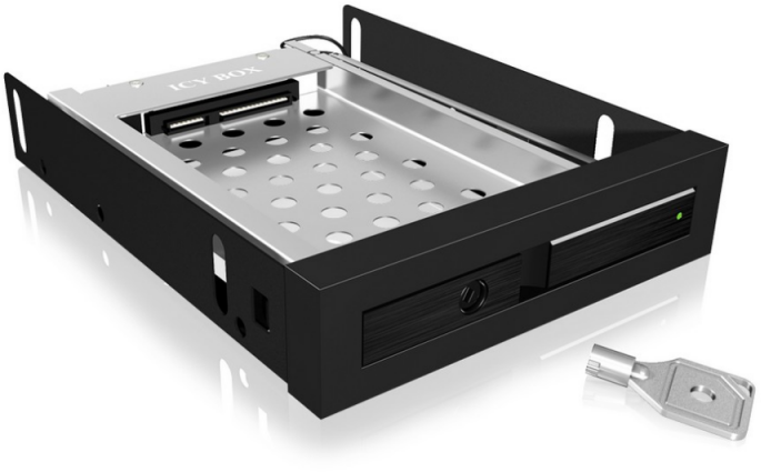 ICYBOX IB-2217StS Icy Box mobilioji stelažas 2.5 SATA HDD arba SSD, Juodas