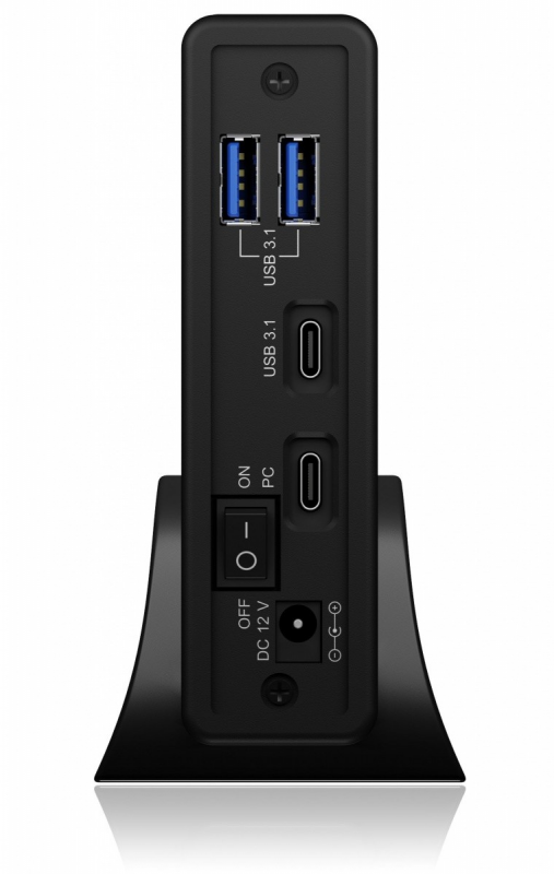 Icy Box RaidSonic ICYBOX IB-382H-C31 išorinis korpusas, skirtas 3,5 colio arba 2,5 colio HDD / SSD su USB 3.2 Gen 2 Type-C sąsaja ir USB šakotuvu