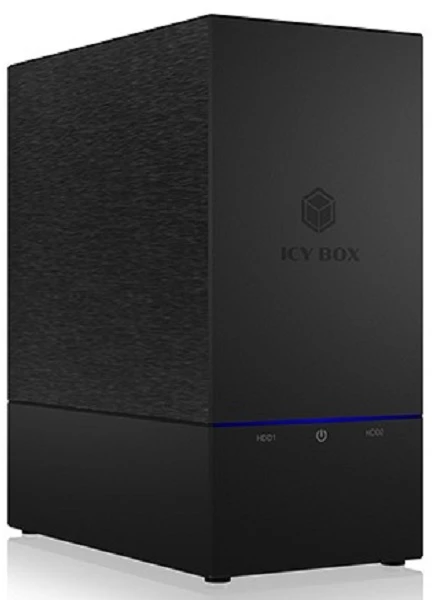 ICY BOX IB-RD3621-C31 išorinis 2 skyrių RAID korpusas, skirtas 2 x 2,5 colio arba 3,5 colio SATA diskams