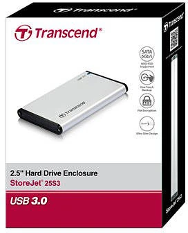 TRANSCEND 0GB StoreJet2.5i S3 AL korpusas Sidabrinis Color