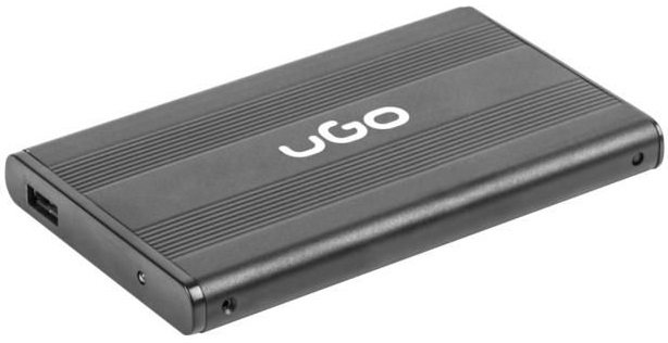NATEC UKZ-1003 UGO HDD/SSD enclosure for 2.5" SATA - USB2 Aluminum juodas