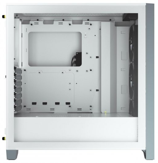 Korpusas Corsair iCUE 4000X RGB, tempered glass, baltas