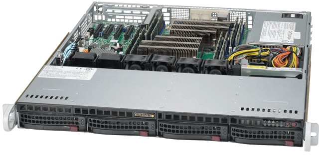 Serveris Serverio Korpusas - Supermicro 813MFTQC-350CB2 Rack 1U Juodas
