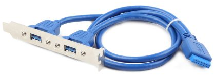 GEMBIRD CC-USB3-RECEPTACLE Gembird dviguba USB 3.0 jungtis ant laikiklio