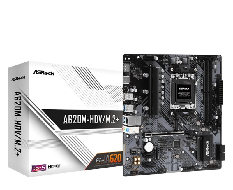 Pagrindinė plokštė ASRock A620M-HDV/M.2/AM5/Micro-ATX/AMD A620