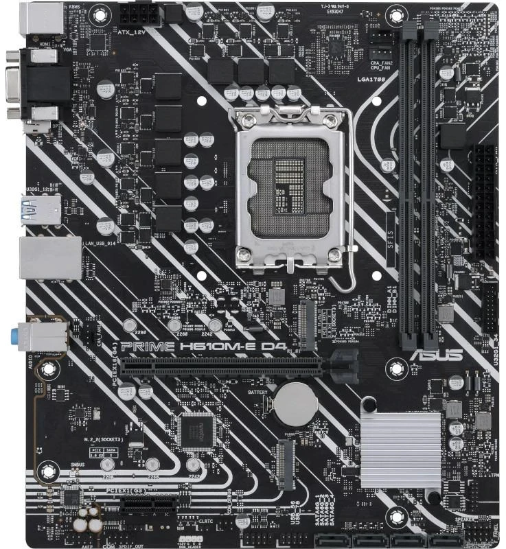 Pagrindinė plokštė ASUS PRIME H610M-A D4-CSM micro ATX LGA 1700