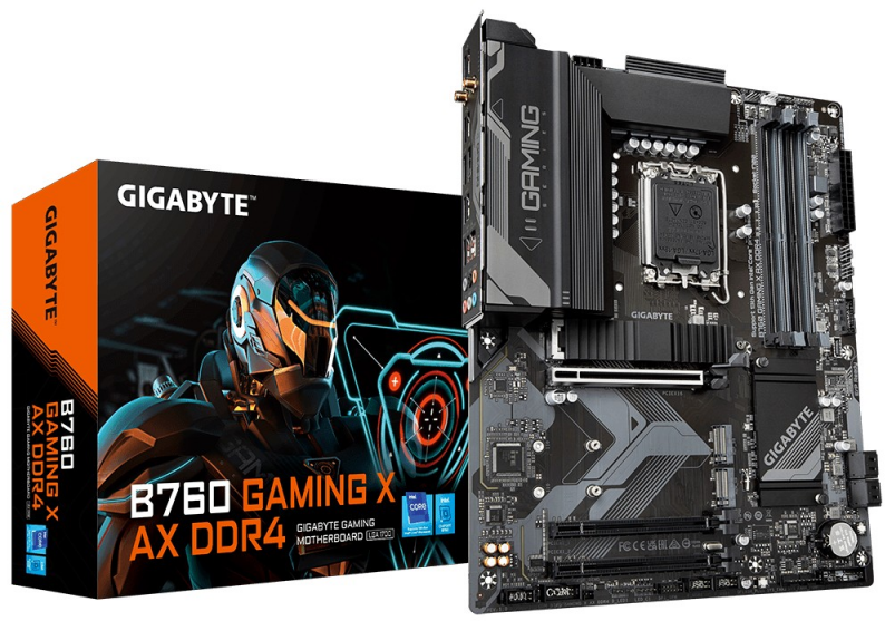 Pagrindinė plokštė GIGABYTE B760 GAMING X AX LGA1700 4xDDR5 4xSATA 3xM.2 1xDP 1xHDMI