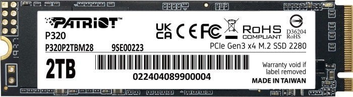 PATRIOT P320 2TB M.2 2280 PCIE SSD