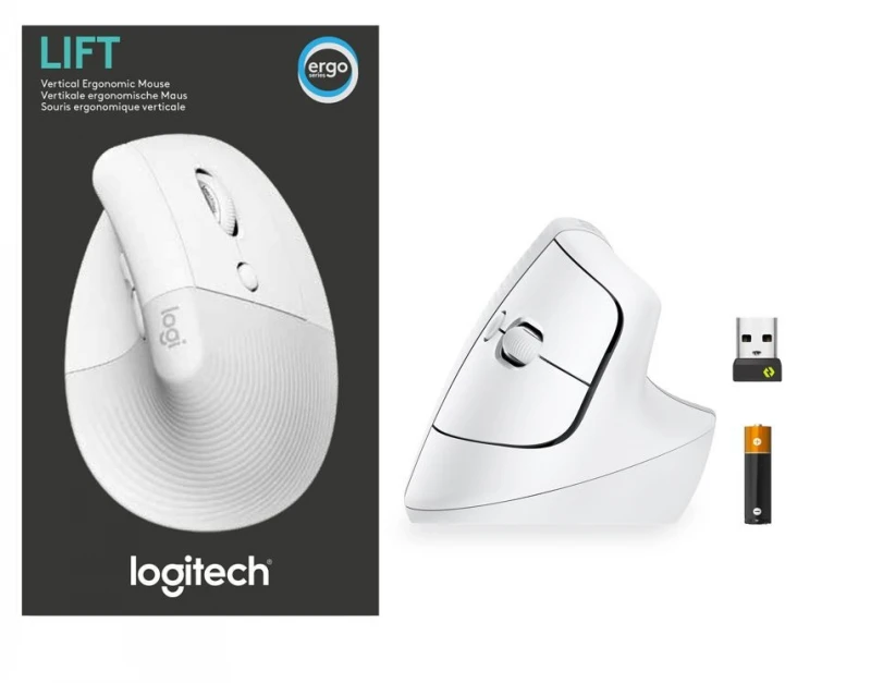 Pelė Logitech Lift, Baltos spalvos