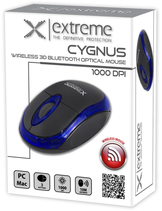 Esperanza XM106B Extreme belaidė „Bluetooth“ 3D optinė pelė, „Cyngus Mėlyna“