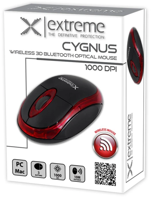 Esperanza XM106R Extreme belaidė „Bluetooth“ 3D optinė pelė „Cyngus Raudona“