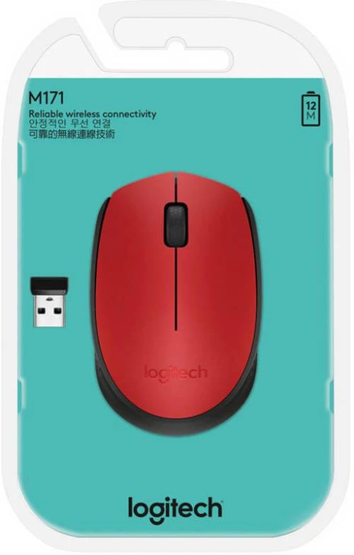 Pelė Logitech M171, raudona (910-004641)