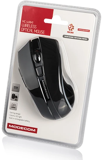 MODECOM MC-WRM1 belaidė pelė, juoda