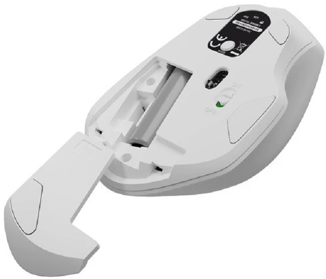 NATEC Belaidė pelė Siskin 2 1600DPI Bluetooth 5.0 + 2.4Ghz baltas