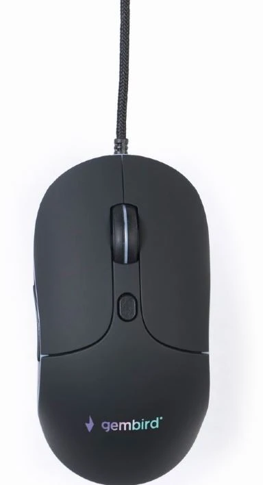 GEMBIRD Illuminated large size pelė su laidu USB juodas