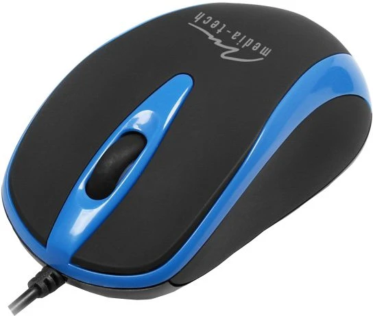 Itin ergonomiška optinė pelė Media-Tech PLANO MT1091B, USB jungtis, 800DPI, mėlyna