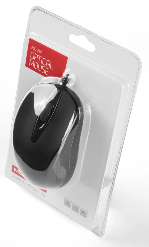 Kompiuterio Pelė - Modecom MC-M4 USB Tipo A Optinė 800 DPI Ambidekstrinė