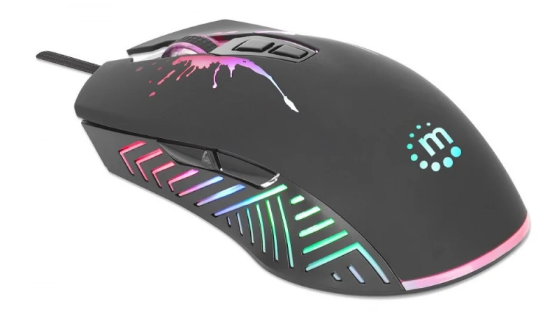 MANHATTAN RGB LED su laidu Optinė USB Pelė žaidimams