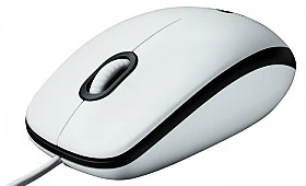 Pelė LOGITECH B100, USB, balta sp.
