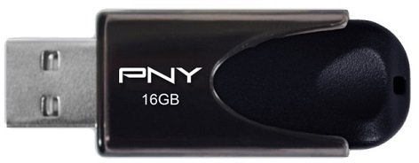 PNY Technologies PNY Attaché 4 2.0 16GB USB atmintinė USB A tipo Juoda