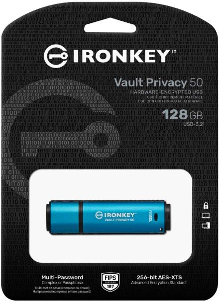 „Kingston IronKey Vault Privacy 50“ 128 GB USB 3.0 256 bitų AES šifravimas