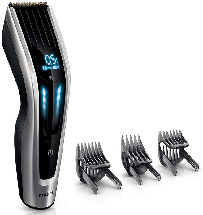 „Philips“ serijos 9000 plaukų kirpimo mašinėlė HC9450/15, titano peiliukai, 400 ilgio nustatymų, 120 min. veikia be laido / 1 val. įkrovimas