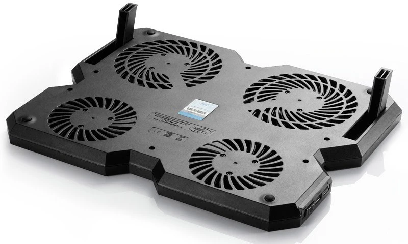 „Deepcool“ | Daugiabranduolis x6 | Nešiojamojo kompiuterio aušintuvas iki 15,6 colio | 380 x 295 x 24 mm | 900 g | Juodas