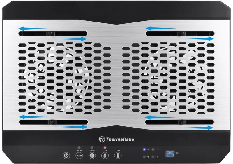 Neš. komp. padėklas-aušintuvas Thermaltake Massive TM (10~17", 2x120mm Fan) aliuminio