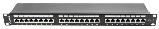 LANBERG PPU6-1024-B Patch Panel 24 port 1U cat. 6 juodas