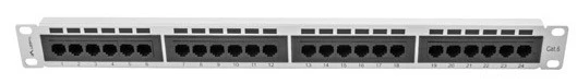 LANBERG PPU6-1024-S Patch Panel 24 prievadas 1U kat. 6 pilkos