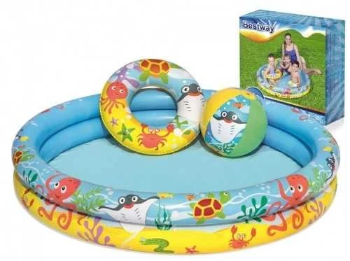 BESTWAY pripučiamas baseino rinkinys vaikams Play Pool , 1.22m x 0.20m, 51124