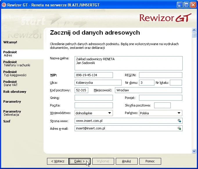 Insert REWIZOR GT (Neribota; Nuolatinė; BOX; Kita; Lenkija)