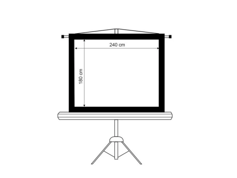 Maclean MC-608 Economy Budget Portable Projektoriaus ekranas su stovu 120'' 4:3